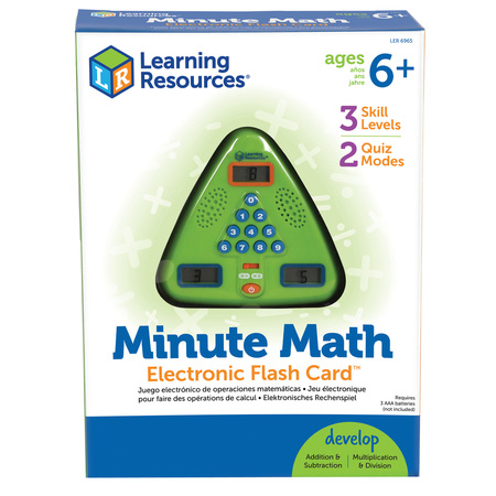 LEARNING RESOURCES Minute Math Electronic Flash Card, Recommended Grade: 1+ 6965